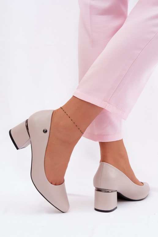 Topánky s podpätkami Vinceza 62292 sivá