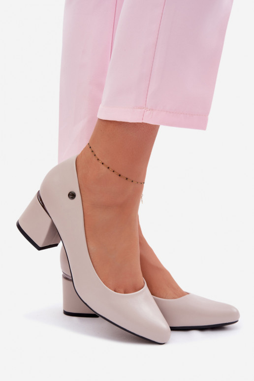 Topánky s podpätkami Vinceza 62292 sivá