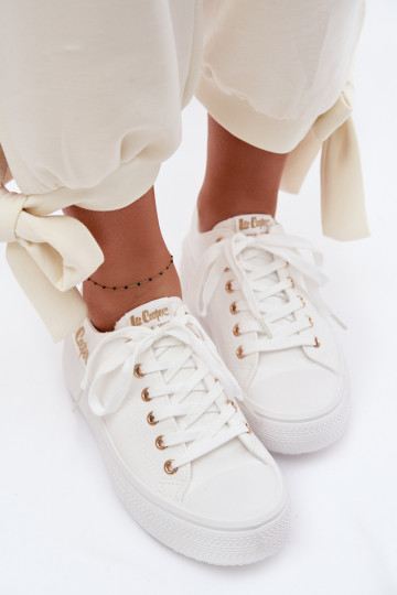 bežná obuv s platformou Lee Cooper LCIN-26-44-4482 biela farba