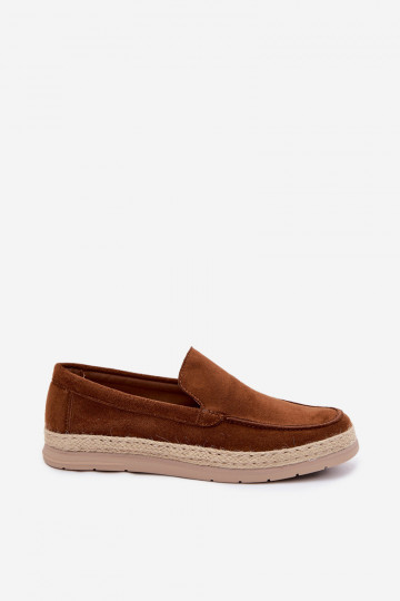 Pánske mokasíny espadrilky hnedé Rexton 2