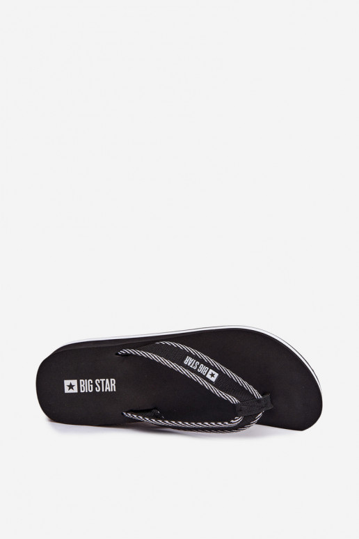Papuče Plážové šľapky Dámske s platformou Big Star NN274A727 čierna