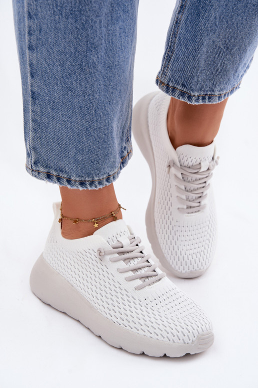 materiál tenisky Dámske biela farba Helinae