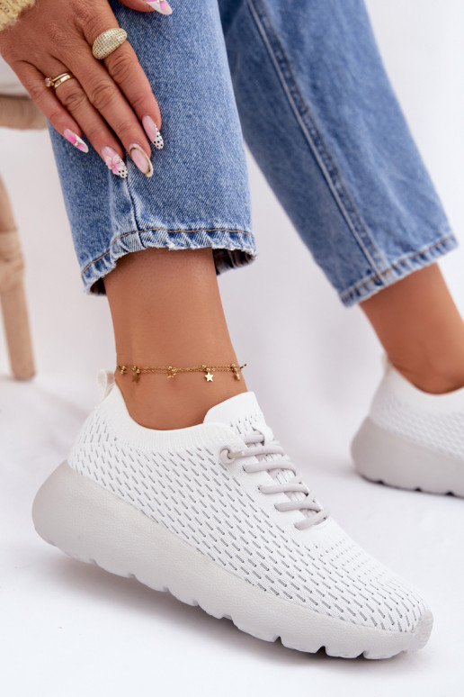 materiál tenisky Dámske biela farba Helinae