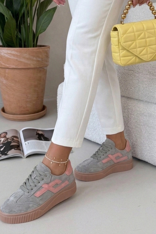 Zelené športové tenisky z pravej kože...