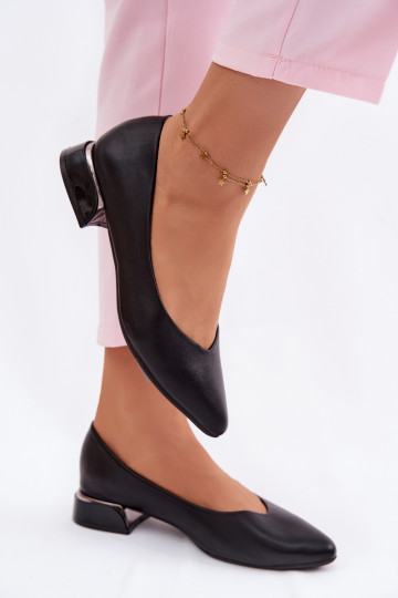 Balerínky Zapnuté nízkom opätku Vinceza 62280 čierna