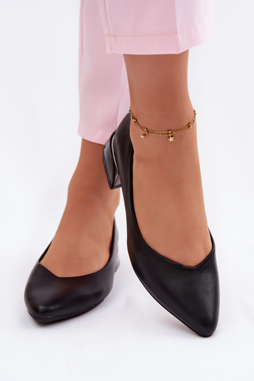 Balerínky Zapnuté nízkom opätku Vinceza 62280 čierna