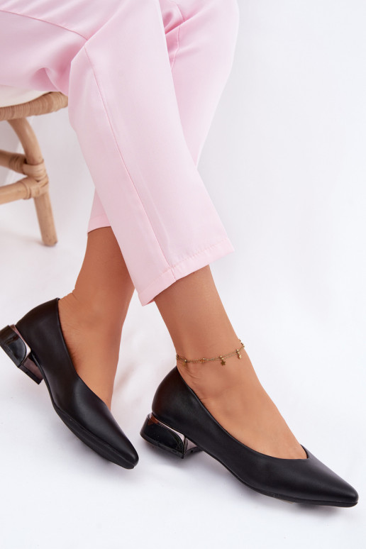 Balerínky Zapnuté nízkom opätku Vinceza 62280 čierna