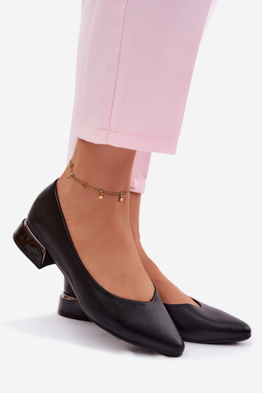 Balerínky Zapnuté nízkom opätku Vinceza 62280 čierna