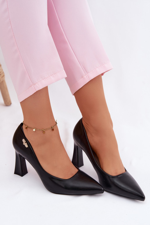 Elegantný štýl Topánky s podpätkami Vinceza 62276 čierna