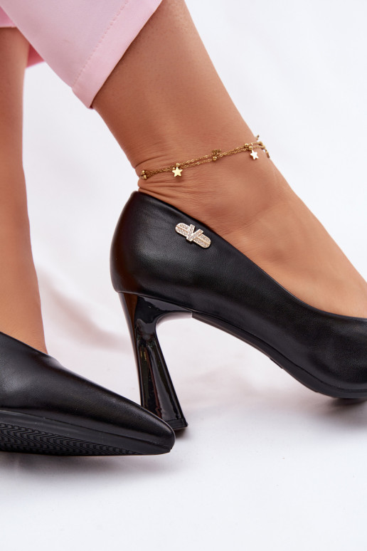 Elegantný štýl Topánky s podpätkami Vinceza 62276 čierna