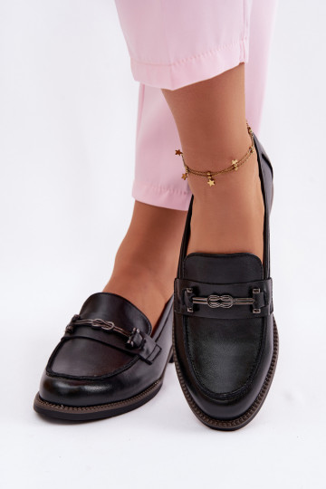 dámske mokasíny Kožené Vinceza 18132 čierna 2