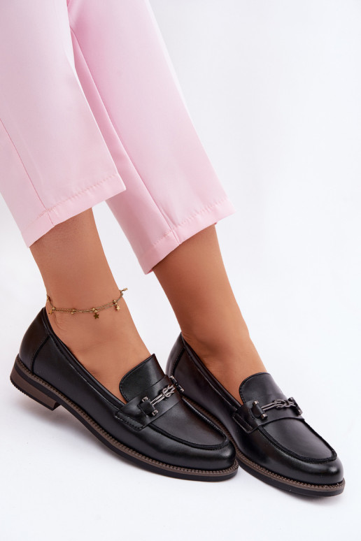 dámske mokasíny Kožené Vinceza 18132 čierna