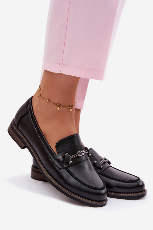 dámske mokasíny Kožené Vinceza 18132 čierna