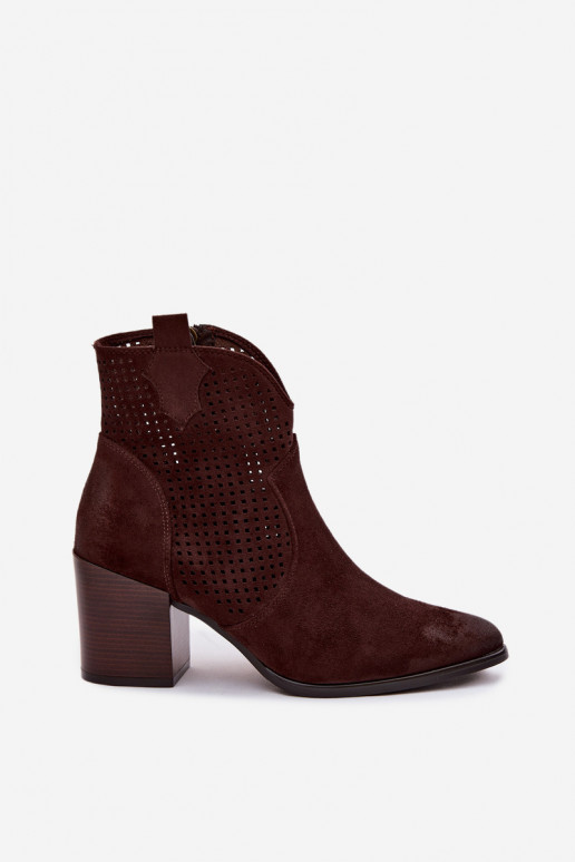 s prvkami prelamovania Dámske čižmy Vinceza 58640 CzekoladoIne