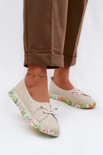 Kožené topánky Dámske S.Barski GR61-5970 béžová 2