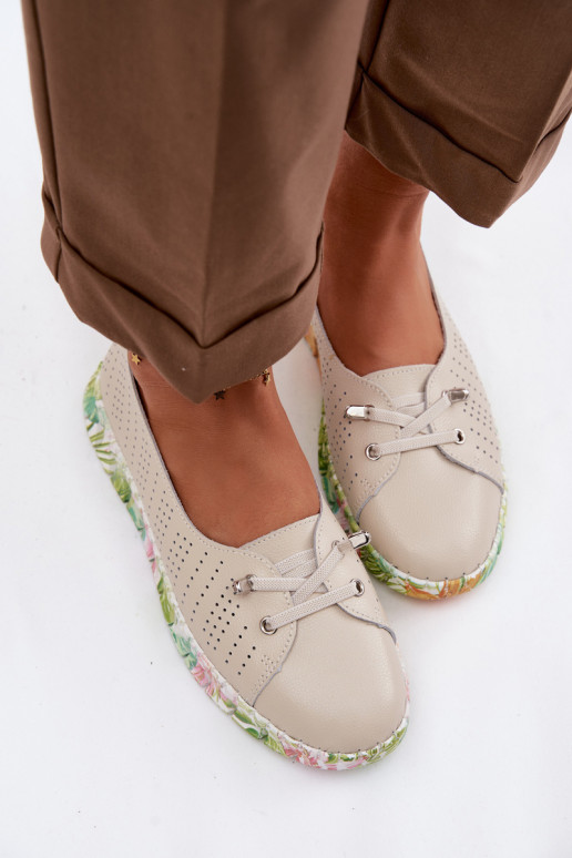 Kožené topánky Dámske S.Barski GR61-5970 béžová