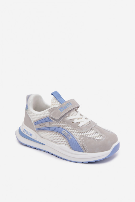 topánky Detské tenisky Big Star TT374153 HI-POLY SYSTEM biely-Modrá