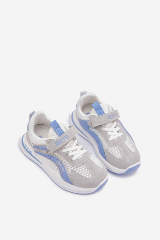 topánky Detské tenisky Big Star TT374153 HI-POLY SYSTEM biely-Modrá