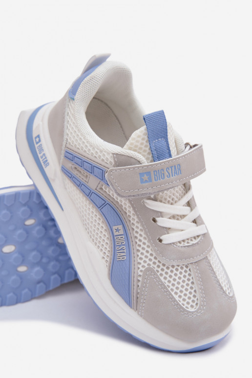 topánky Detské tenisky Big Star TT374153 HI-POLY SYSTEM biely-Modrá