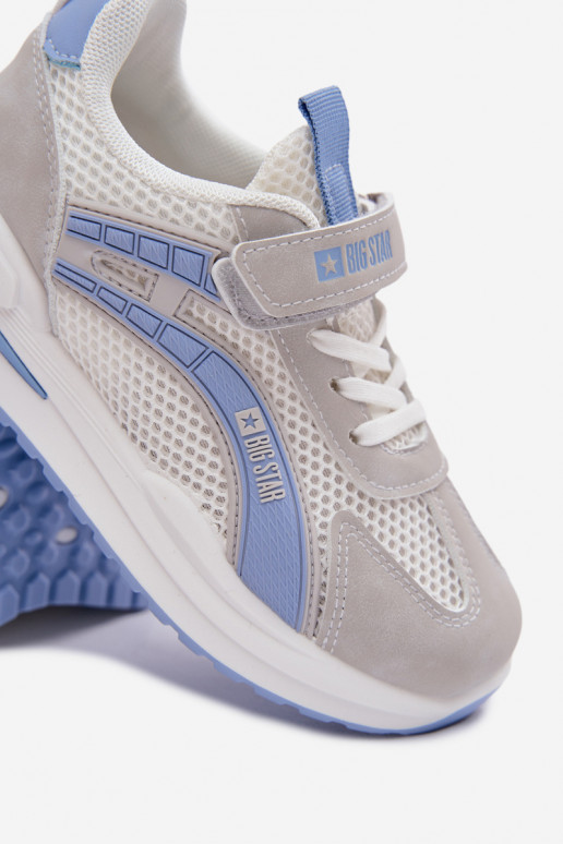 topánky Detské tenisky Big Star TT374153 HI-POLY SYSTEM biely-Modrá