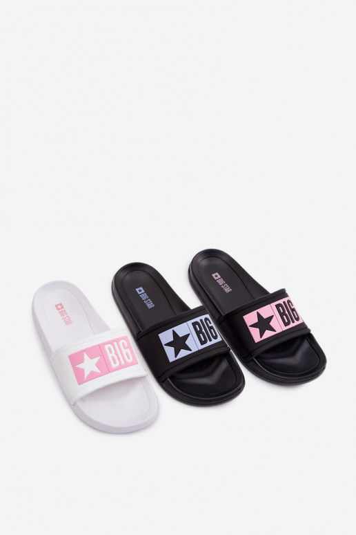 Papuče deti Big Star TT374A002 biely-Ružová