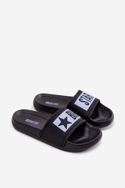 Papuče deti Big Star TT374A003 Čierna a-Modrá