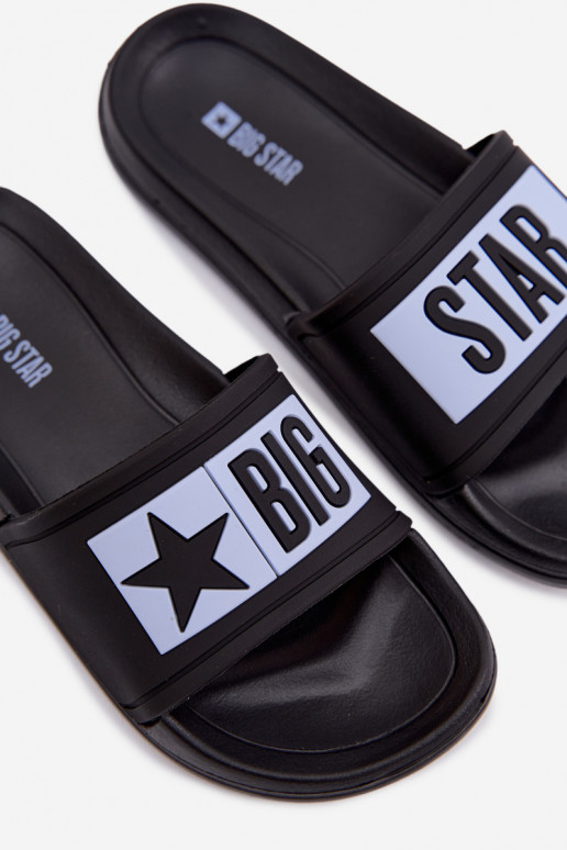 Papuče deti Big Star TT374A003 Čierna a-Modrá