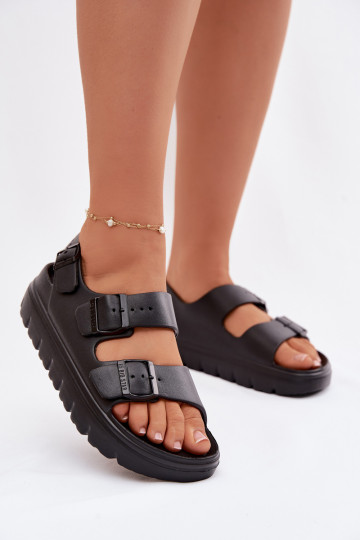 Ľahké papuče Dámske sandále s platformou Big Star TT274A031 čierna