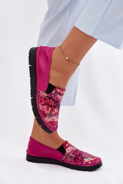 Dámske kožené nazúvacie topánky Máciejka 03512-73 Ružová