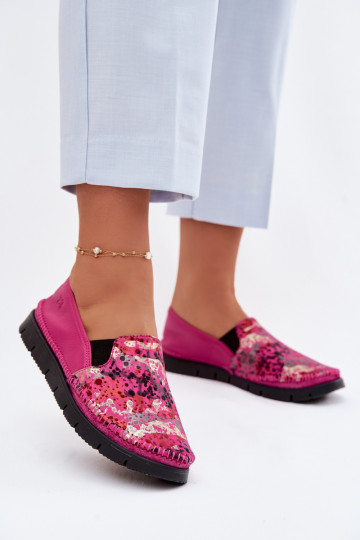 Dámske kožené nazúvacie topánky Máciejka 03512-73 Ružová 2