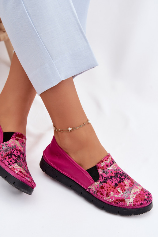 Dámske kožené nazúvacie topánky Máciejka 03512-73 Ružová