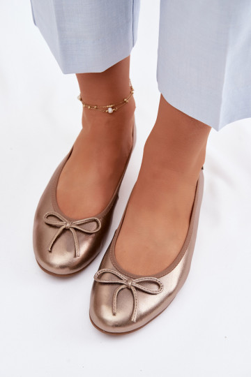 Balerínky Dámske Máciejka P6800-25 zlatej farby