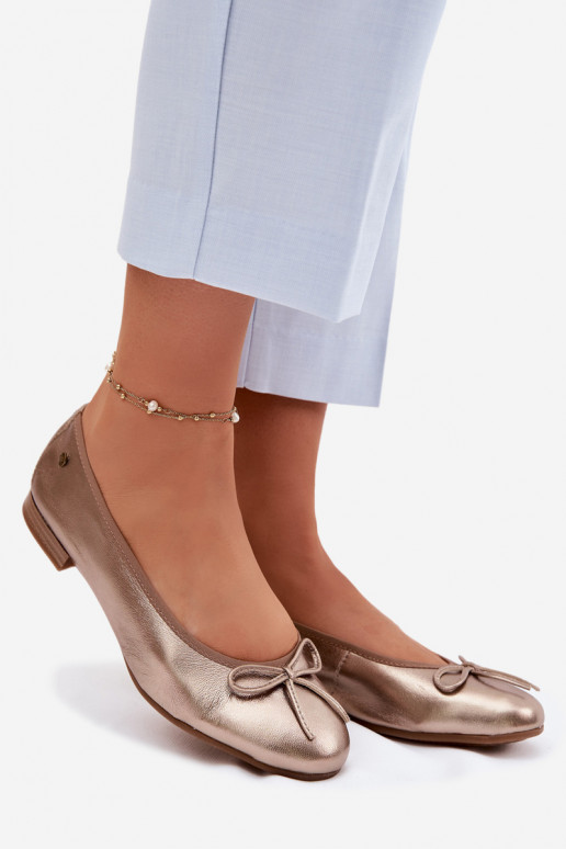 Balerínky Dámske Máciejka P6800-25 zlatej farby