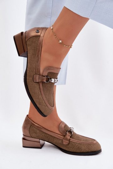 topánky Dámske s podpätkami S Ornatem Detalem Hnedá farba Meliva