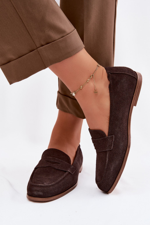 MokasínyZapnutéturalnego zo semišuu Vinceza 18122 CzekoladoIne