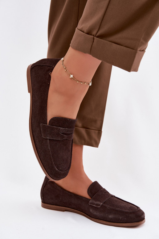 MokasínyZapnutéturalnego zo semišuu Vinceza 18122 CzekoladoIne