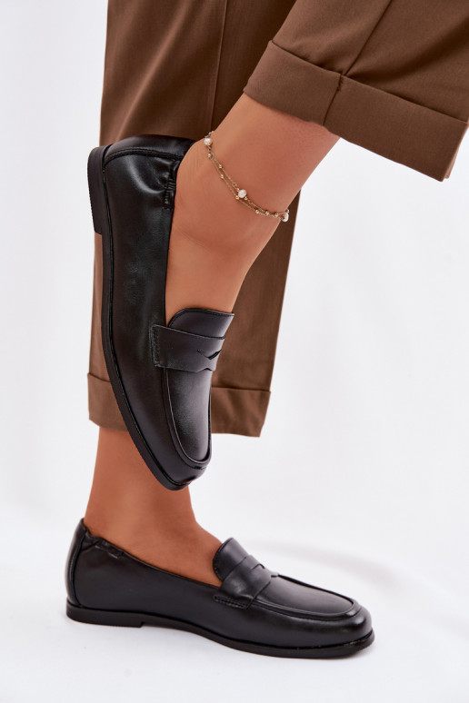 MokasínyZapnutéturalnej Skóry Vinceza 18121 čierna