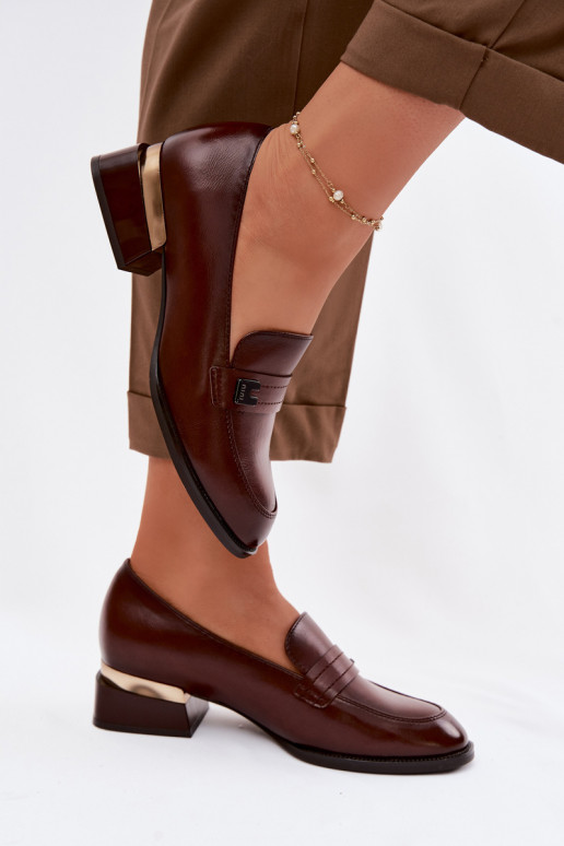 topánky Dámske Zapnuté Klocku Vinceza 58625 Hnedá farba