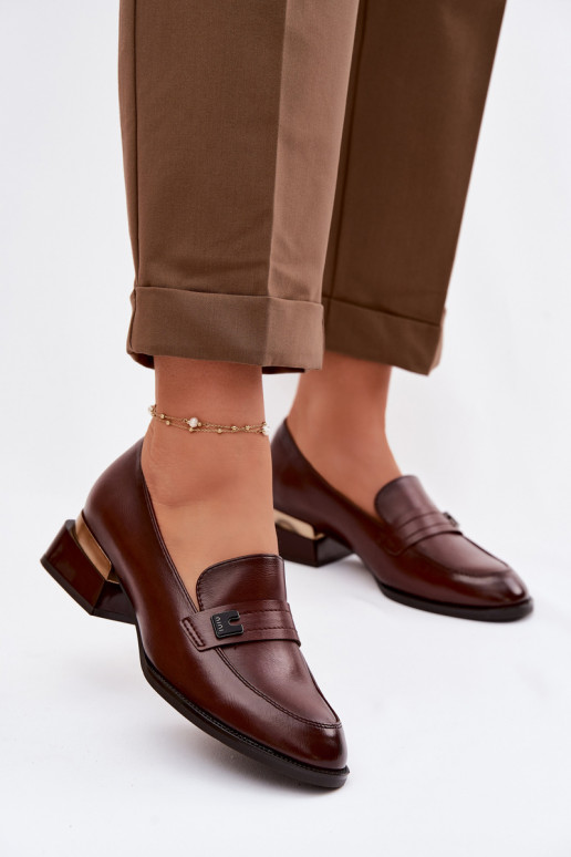 topánky Dámske Zapnuté Klocku Vinceza 58625 Hnedá farba