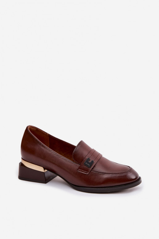 topánky Dámske Zapnuté Klocku Vinceza 58625 Hnedá farba