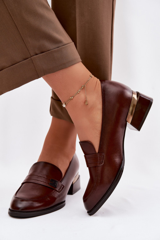 topánky Dámske Zapnuté Klocku Vinceza 58625 Hnedá farba