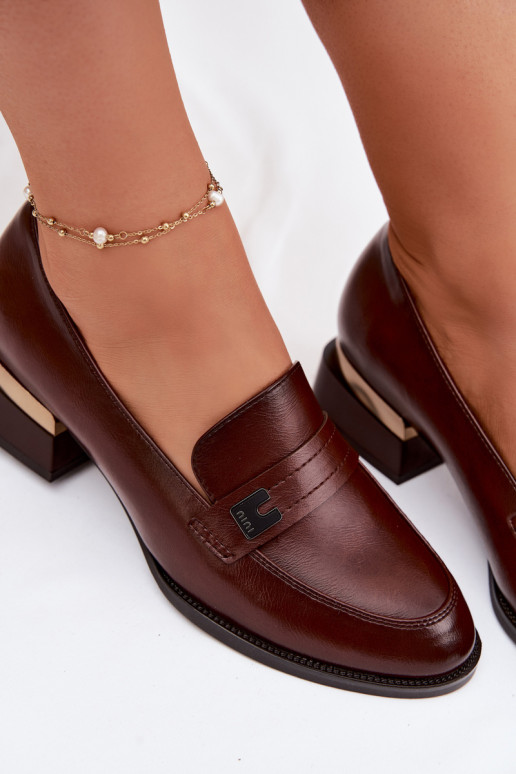 topánky Dámske Zapnuté Klocku Vinceza 58625 Hnedá farba