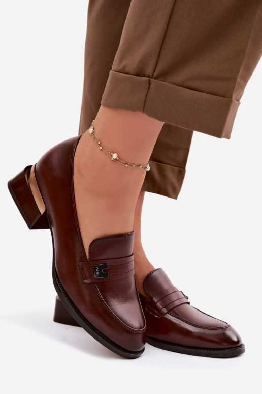 topánky Dámske Zapnuté Klocku Vinceza 58625 Hnedá farba