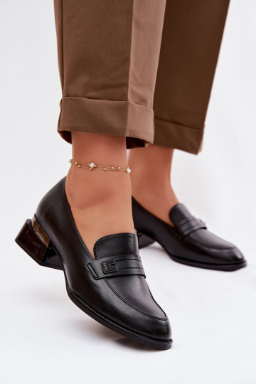 topánky Dámske Zapnuté Klocku Vinceza 58625 čierna 2