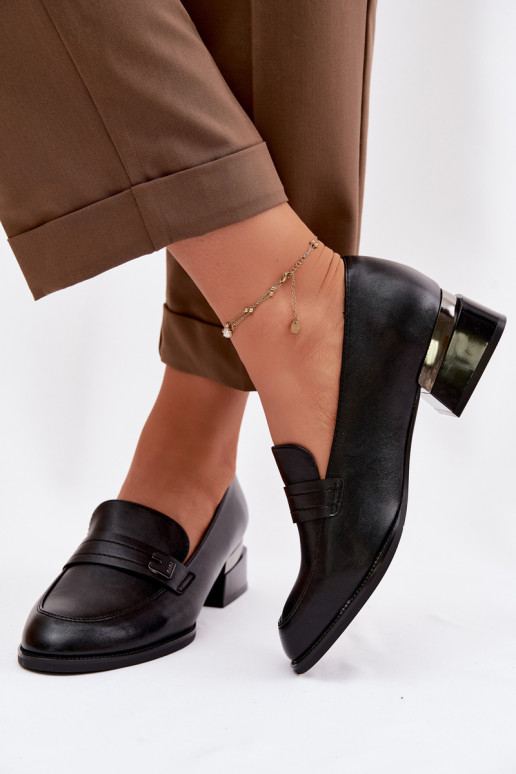 topánky Dámske Zapnuté Klocku Vinceza 58625 čierna