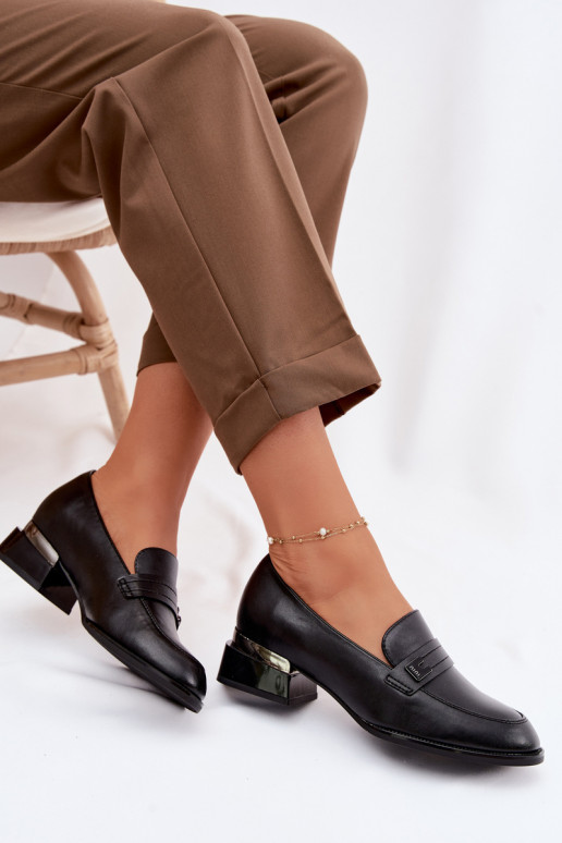 topánky Dámske Zapnuté Klocku Vinceza 58625 čierna