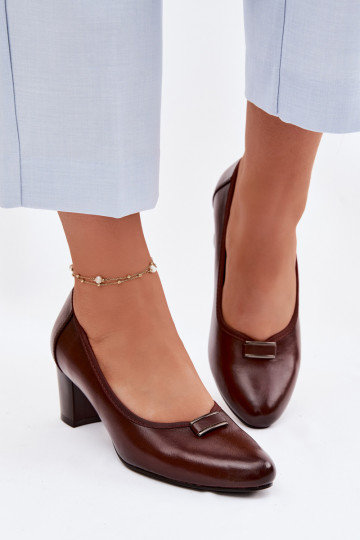 Topánky s podpätkami Vinceza 58622 Hnedá farba