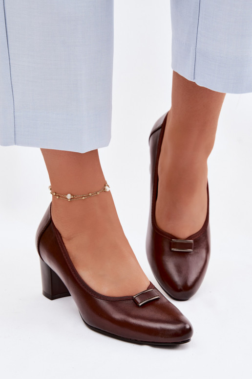 Topánky s podpätkami Vinceza 58622 Hnedá farba