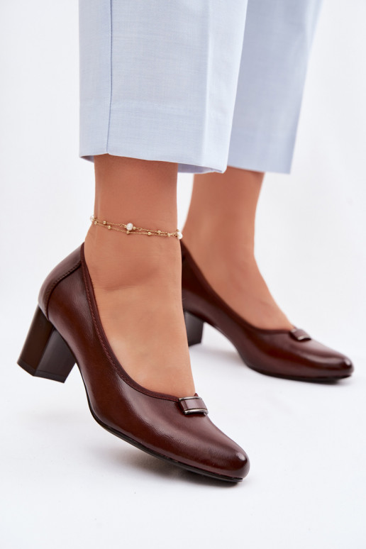 Topánky s podpätkami Vinceza 58622 Hnedá farba