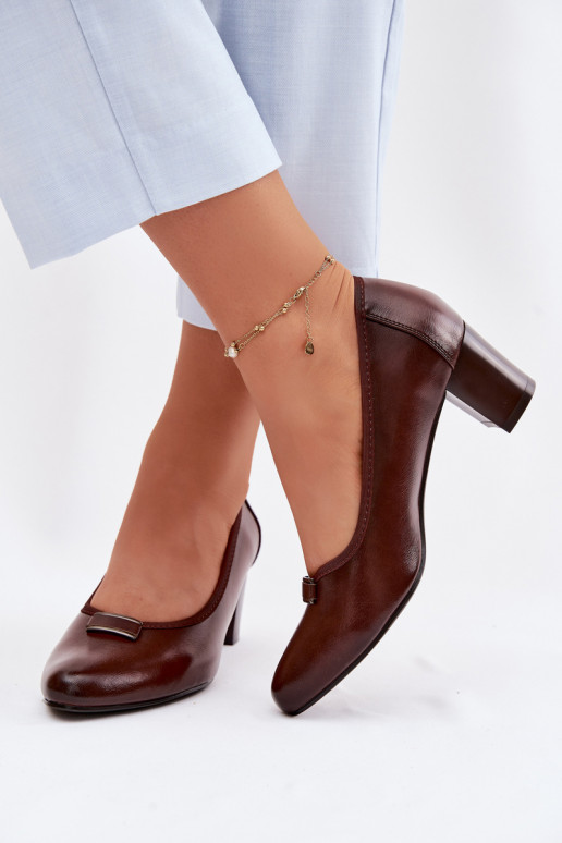Topánky s podpätkami Vinceza 58622 Hnedá farba